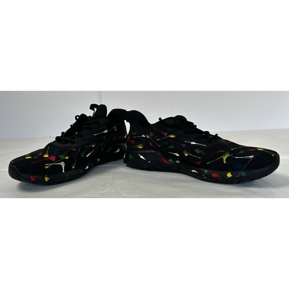 Soulsfeng Other - Soulsfeng Sneakers Running Shoes Men's Sz 15.5 Black Olympic Spray Paint Splash